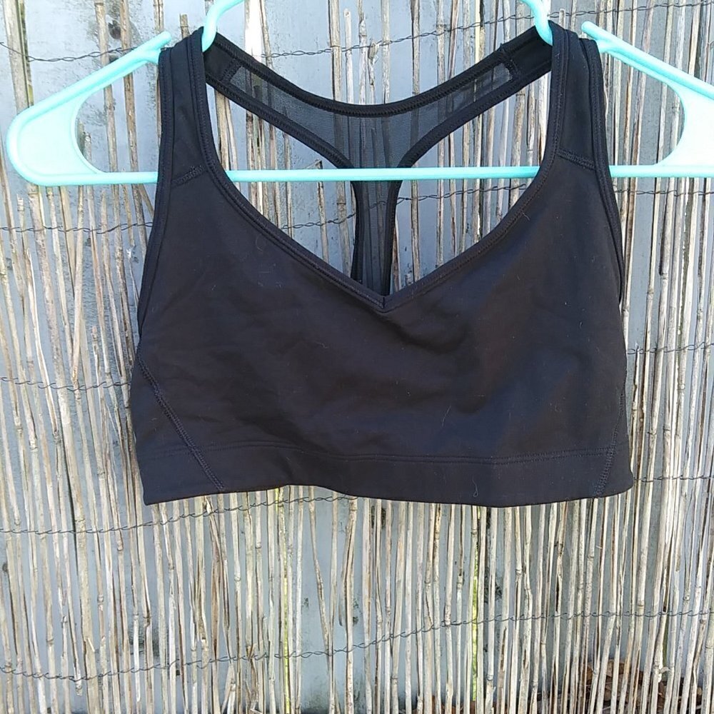 Victoria's Secret VSX Sports Bra Solid Black - No Size Tag - See Measurements